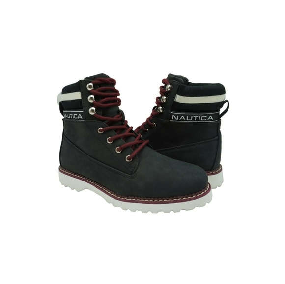 Nautica Women's Galiah Padded Collar Lace Up Hiking Boots, Color Black R… - Picture 1 of 6